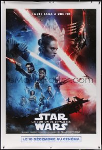 6a0532 RISE OF SKYWALKER teaser DS French 1p 2019 Star Wars, Ridley, Fisher, Hamill, cast montage!