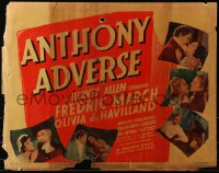 6a0026 ANTHONY ADVERSE 1/2sh 1936 images of Fredric March & sexy Olivia de Havilland, ultra-rare!