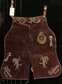 6a0172 ROY ROGERS chaps 1940s made of leather and sold to kids, the King of the Cowboys on Trigger!