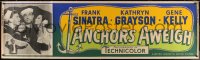 6a0219 ANCHORS AWEIGH paper banner R1955 sailors Frank Sinatra & Gene Kelly with Kathryn Grayson!