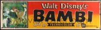 6a0221 BAMBI paper banner R1957 Walt Disney cartoon deer classic, great art with Thumper & Flower!