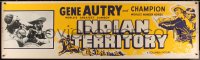 6a0231 INDIAN TERRITORY paper banner 1950 cool art/images of Gene Autry & Champion the Wonder Horse!
