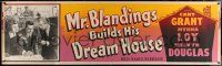 6a0239 MR. BLANDINGS BUILDS HIS DREAM HOUSE paper banner R1954 Cary Grant, Myrna Loy, Douglas!
