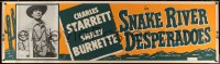 6a0248 SNAKE RIVER DESPERADOES paper banner 1951 western cowboy Charles Starrett, ultra rare!