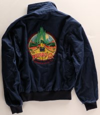 6a0194 WIZARD OF OZ 50th Anniversary jacket 1989 cool blue jacket with poster image on back!