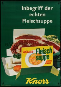6a0452 KNORR 36x50 Swiss advertising poster 1967 seasoning as the ingredients meat and vegetables!