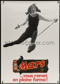 6a0455 MARS 36x50 Swiss advertising poster 1969 woman leaping in air over candy bar by Creation!