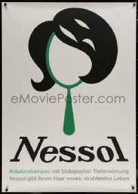 6a0458 NESSOL 36x50 Swiss advertising poster 1966 woman that's also a hand mirror by Tanner K.!