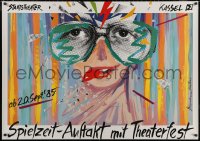 6a0403 SPIELZEIT-AUFTAKT MIT THEATERFEST 33x47 German stage poster 1985 wild artwork!