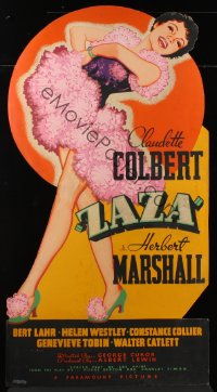 6a0068 ZAZA standee 1939 full-length life-size artwork of sexy singer Claudette Colbert!