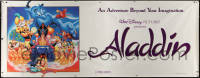 6a0547 ALADDIN vinyl banner 1993 classic Walt Disney Arabian fantasy cartoon, cast image!