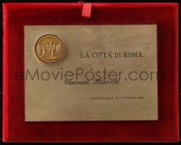 6a0104 VINCENTE MINNELLI Italian award 1984 La Citta di Roma Rome medallion with red case!