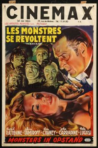 6b0140 BLACK SLEEP Belgian 1956 Lon Chaney Jr., Bela Lugosi, Tor Johnson, terror-drug wakes the dead!