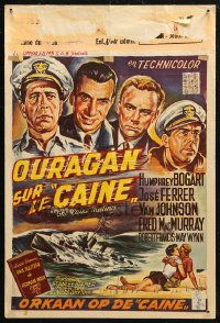 6b0147 CAINE MUTINY Belgian 1954 different art of Humphrey Bogart, Ferrer, Johnson & Fred MacMurray!