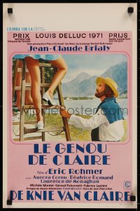 6b0150 CLAIRE'S KNEE Belgian 1971 Eric Rohmer's Le Genou de Claire, Jean-Claude Brialy, sexy legs!
