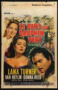 6b0162 GREEN DOLPHIN STREET Belgian R1950s Lana Turner, Van Heflin, written by Samson Raphaelson