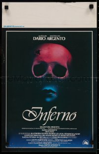 6b0166 INFERNO Belgian 1980 Dario Argento horror, really cool skull & bleeding mouth art!