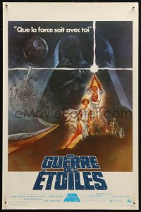 6b0214 STAR WARS Belgian 1977 George Lucas classic sci-fi epic, great art by Jung, French language!