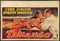 6b0221 TAMANGO Belgian 1959 sexy Dorothy Dandridge, Curt Jurgens, interracial romance!