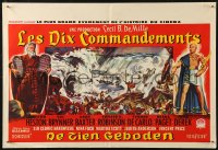 6b0223 TEN COMMANDMENTS Belgian 1956 Cecil B. DeMille, art of Charlton Heston, Yul Brynner!