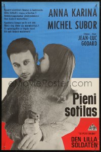 6b0098 LE PETIT SOLDAT Finnish 1965 Jean-Luc Godard, sexy Anna Karina, terrorism thriller!