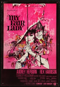 6b0104 MY FAIR LADY Finnish 1964 classic art of Audrey Hepburn & Rex Harrison by Bob Peak!