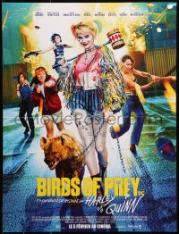 6b0621 BIRDS OF PREY advance French 16x21 2020 Margot Robbie as Harley Quinn with Bruce the Hyena!