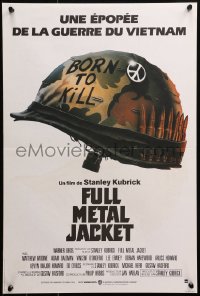 6b0645 FULL METAL JACKET French 15x23 1987 Stanley Kubrick Vietnam War movie, Philip Castle art!