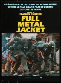 6b0646 FULL METAL JACKET teaser French 16x22 1987 Kubrick, Matthew Modine & wounded Arliss Howard!