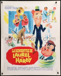 6b0647 FURTHER PERILS OF LAUREL & HARDY French 18x22 1967 great Grinsson art of Stan & Ollie!