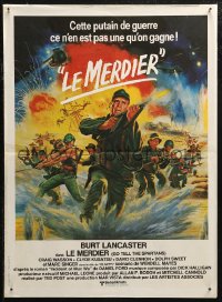 6b0649 GO TELL THE SPARTANS French 16x22 1978 cool Kunstler art of Burt Lancaster in Vietnam War!