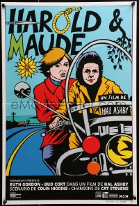 6b0654 HAROLD & MAUDE French 16x24 R2009 different art of Ruth Gordon & Bud Cort by Thierry Guitard!