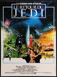 6b0684 RETURN OF THE JEDI French 15x21 1983 George Lucas classic, different Michel Jouin sci-fi art!