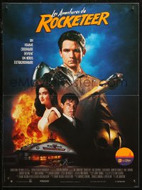 6b0686 ROCKETEER French 15x21 1991 Bill Campbell in title role, sexy Jennifer Connelly, Dalton!