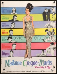 6b0717 WHAT A WAY TO GO French 17x22 1964 sexy full-length Shirley MacLaine, Paul Newman, Mitchum!