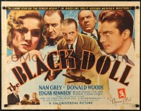 6b0248 BLACK DOLL 1/2sh 1937 Nan Grey, Donald Woods, a Crime Club production, cool artwork!