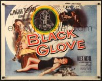 6b0249 BLACK GLOVE 1/2sh 1954 really cool pointing gun, Alex Nicol w/trumpet & sexy full-length girl!