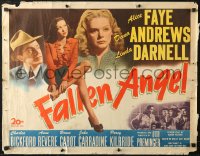 6b0273 FALLEN ANGEL 1/2sh 1945 Preminger, pretty Alice Faye, Dana Andrews, sexy Linda Darnell!