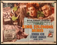 6b0295 KING SOLOMON'S MINES style B 1/2sh 1950 Deborah Kerr, Stewart Granger & Carlson in Africa!