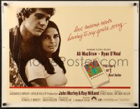 6b0301 LOVE STORY 1/2sh 1970 great romantic close up of Ali MacGraw & Ryan O'Neal!