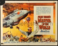 6b0306 MASTER OF THE WORLD 1/2sh 1961 Jules Verne, Vincent Price, art of enormous flying machine!
