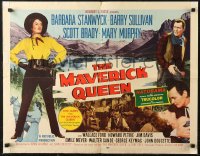 6b0307 MAVERICK QUEEN style A 1/2sh 1956 image of Barbara Stanwyck, from Zane Grey's novel!