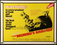 6b0308 MUMMY'S SHROUD 1/2sh 1967 Hammer horror, beware the beat of the cloth-wrapped feet!