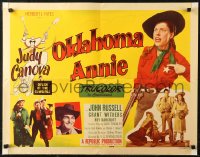 6b0313 OKLAHOMA ANNIE style B 1/2sh 1951 great artwork of queen cowgirl Judy Canova + Hirschfeld art!