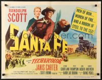 6b0326 SANTA FE 1/2sh 1951 art of cowboy Randolph Scott in New Mexico, directed by Irving Pichel!