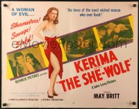 6b0333 SHE-WOLF style A 1/2sh 1954 Lattuada's La Lupa, sexy Kerima is the most evil woman who ever lived!