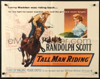 6b0341 TALL MAN RIDING 1/2sh 1955 cowboy Randolph Scott & that sexy Battle Cry girl Dorothy Malone!