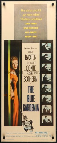 6b0488 BLUE GARDENIA insert 1953 Fritz Lang, Anne Baxter, there was nothing lily-white about her!