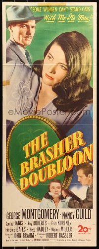6b0490 BRASHER DOUBLOON insert 1947 some women can't stand cats, with her it's men, Chandler noir!