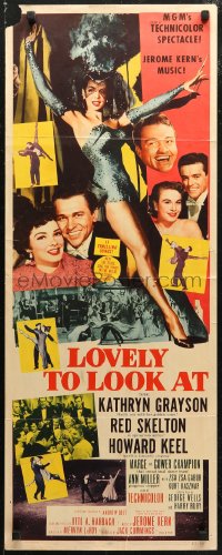 6b0540 LOVELY TO LOOK AT insert 1952 sexy full-length Ann Miller, wacky Red Skelton, Keel!